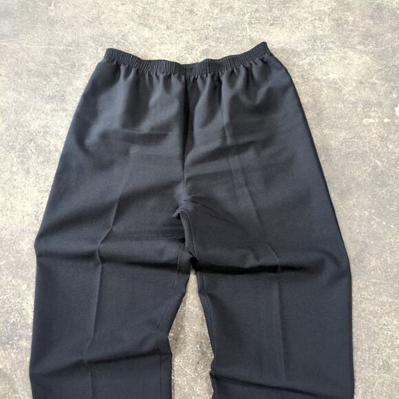 Vintage Levi's Bend Over Pants Womens 14 Black Poly High Waist Minimalist - Picture 2 of 8